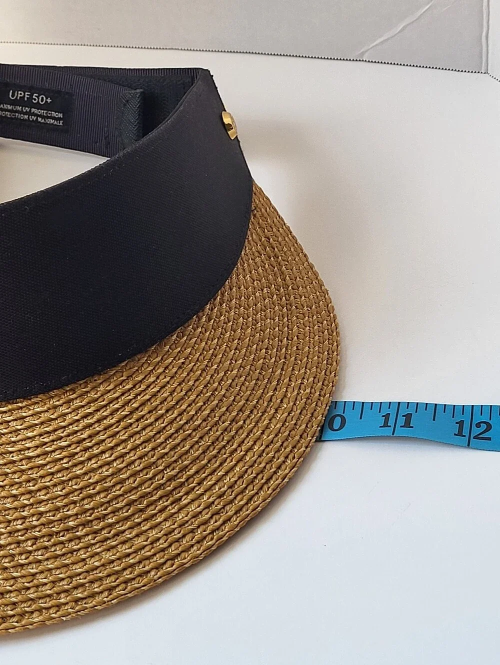 Eric Javits Champ Visor Squishee Straw Sun Visor Hat UPF 50+ Adjustable OS - Picture 10 of 13